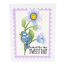 Diamond Press Birds of a Feather Stamp, Die and Stencil Kit