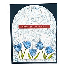 Diamond Press Birthday or Floral Cling Rubber Stamp Kit