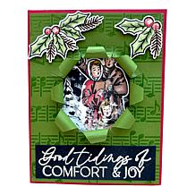 Diamond Press Christmas Reveal Stamp, Die and Stencil Set