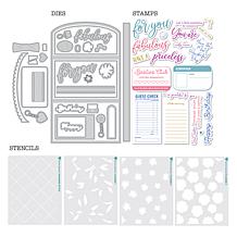 Diamond Press Clutch Gift Card Stamp, Die & Stencil Kit