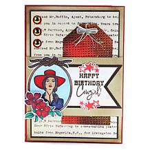 Diamond Press Cowgirl Stamp, Die and Stencil Kit