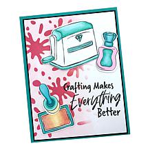 Diamond Press Crafty Hugs Stamp, Die and Stencil Kit