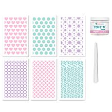 Diamond Press Crystal Confetti Paste and 6-Stencil Kit