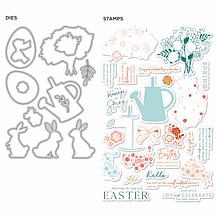 Diamond Press Easter Garden Die and Stamp Kit
