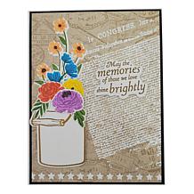 Diamond Press Floral & Flag Americana/July 4th Stamp, Die, Stencil Kit
