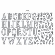 Diamond Press Flower Alphabet Die Kit