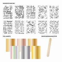 Diamond Press Foil Rub-Ons and Adhesive Set