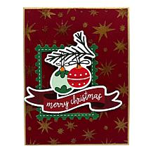 Diamond Press Happy Holidays Clear Texture Paste & Set of 6 Stencils