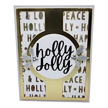 Diamond Press Happy Holidays Clear Texture Paste & Set of 6 Stencils