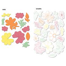Diamond Press Heart Flowers Stamp and Die Pop-Up Card Kit
