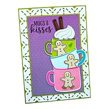 Diamond Press Holiday Mugs Stamp, Die and Stencil Set