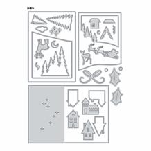 Diamond Press Layered Holiday Scene Dies - Set of 31