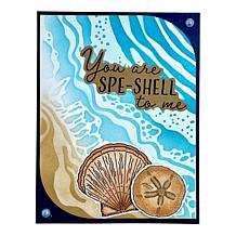 Diamond Press Let's Shell-ebrate Stamp, Die and Stencil Set