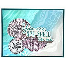 Diamond Press Let's Shell-ebrate Stamp, Die and Stencil Set