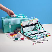 Diamond Press Mega Marker & Ink Kit with Orchid Gingham Storage Bag AS