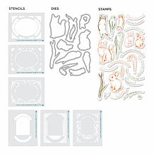 Diamond Press Mommy and Me Stamp, Die and Stencil Kit