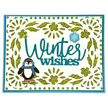 Diamond Press Slimline and A2 Flourish Border Stencil Kit Set of 12