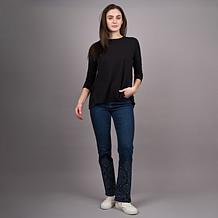 Diane Gilman New Classic Stretch Stud Embellished Bootcut Jean