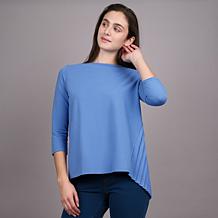 Diane Gilman Pleated Back Swing Knit Top