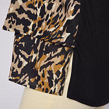 Diane Gilman Poly CDC Flutter Tank Top with Lace Trim Inset