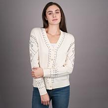 Diane Gilman Soft Ease Embellished Cardigan