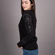Diane Gilman Soft Ease Embellished Cardigan