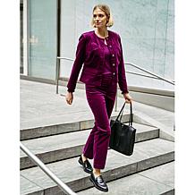 Diane Gilman Stretch Velveteen Baby Bootcut Pant