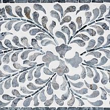 Diata Coastal Console Table with Capiz Shell Design