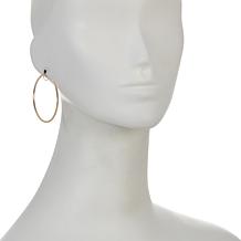 Dieci 10K Gold 2" Polished  Hoop Earrings