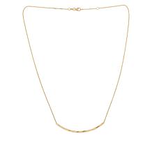 Dieci 10K Gold Forzatina Chain Crescent Moon Pendant Necklace