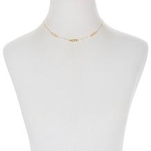 Dieci 18" 10K Gold Hope, Love and Faith Inspirational Necklace