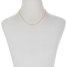 Dieci 20" 10K Gold 1.85mm Glitter Rope Chain Necklace