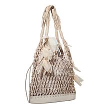 DiFerdinando Secret Garden Macrame Flower Tote Bag