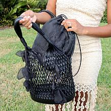 DiFerdinando Secret Garden Macrame Flower Tote Bag