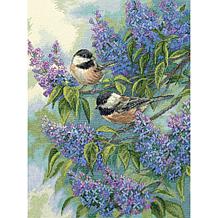 Dimensions Gold Cross Stitch Kit - Chickadees & Lilacs
