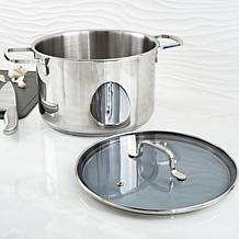DiNA Helix 18/10 Stainless Steel 10" Stockpot 7qt., Glass Lid