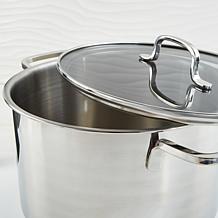 DiNA Helix Recycled 18/10 SS 8" Stockpot 3.2qt., Glass Lid