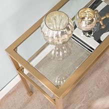 Dina Metal/Glass Console - Gold