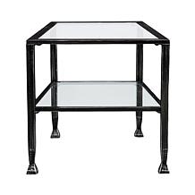 Dina Metal/Glass Rectangular Cocktail Table - Black