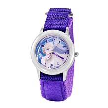 Disney Frozen 2 Elsa Kids' Stainless Steel Purple Strap Watch