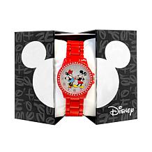 Disney Mickey & Minnie Colored Link Bracelet Watch