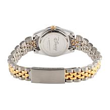 Disney Mickey Mouse Womens Alloy Silver & Gold Watch w/ Steel Bracelet