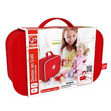 Doctor on Call Wooden Playset with Accessories in Red
