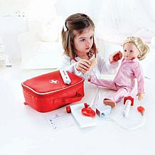 Doctor on Call Wooden Playset with Accessories in Red