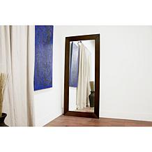 Doniea Dark Brown Wood Frame Modern Mirror - Rectangle