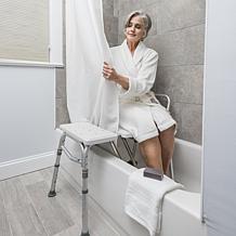 Drive Medical Splash Defense Transfer Bench w Curtain Guard Protection
