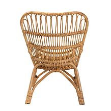 Earvin Natural Rattan Armchair with Angled Legs