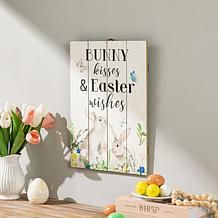 Easter Wooden Bunny Door Hanger