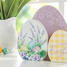 Easter Wooden Eggs Table Decor
