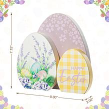 Easter Wooden Eggs Table Decor